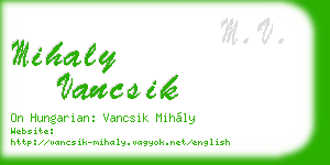 mihaly vancsik business card