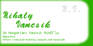 mihaly vancsik business card